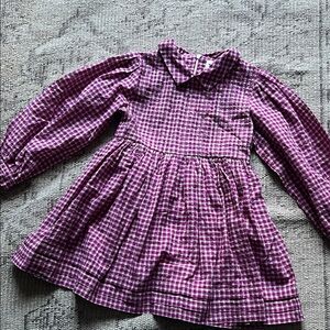 Morley Purple Checkered Kids Formal Dress